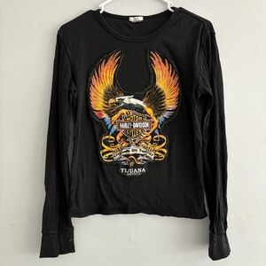 Harley Davidson Black Long-Sleeve